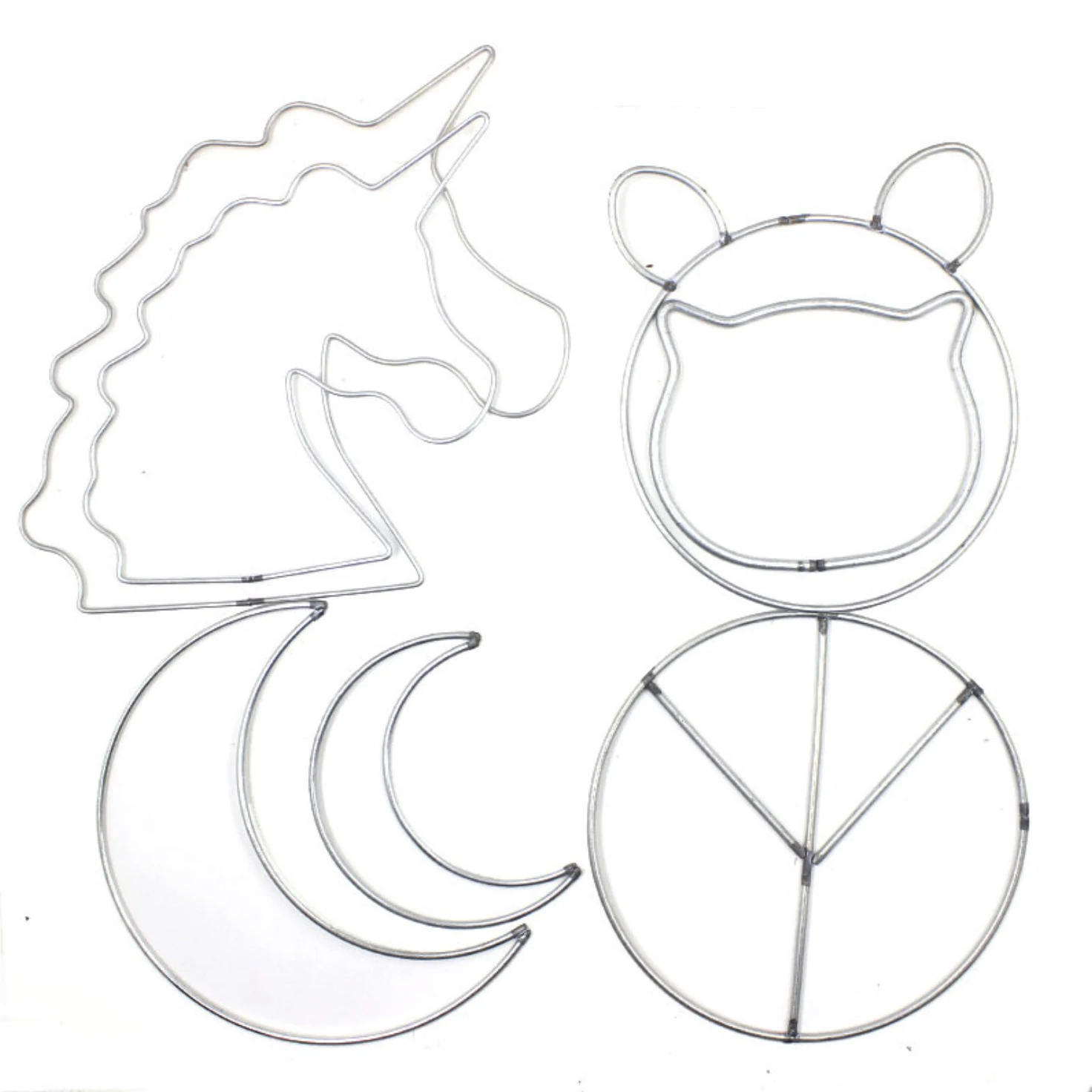 REGELIN Единорог Луны shapeMetal ремесло обручи металла Ловец снов кольцо макраме DIY