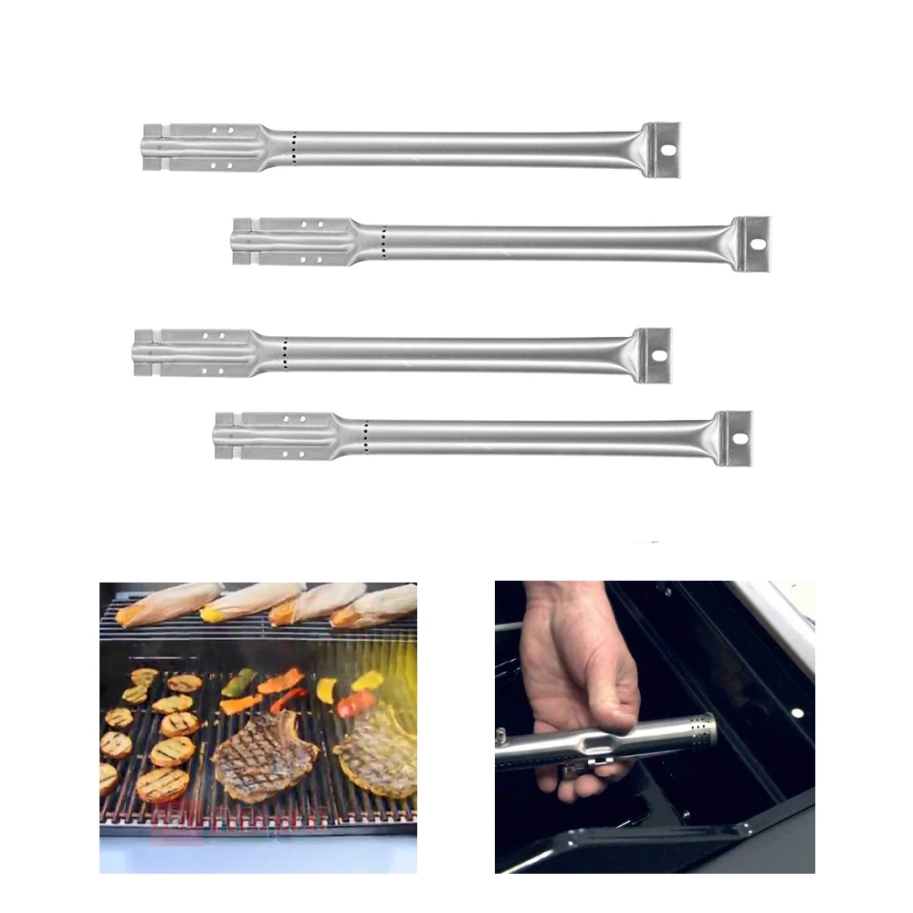 4 шт Гриль трубка Нержавеющая сталь легко Установка горелки практически прямая