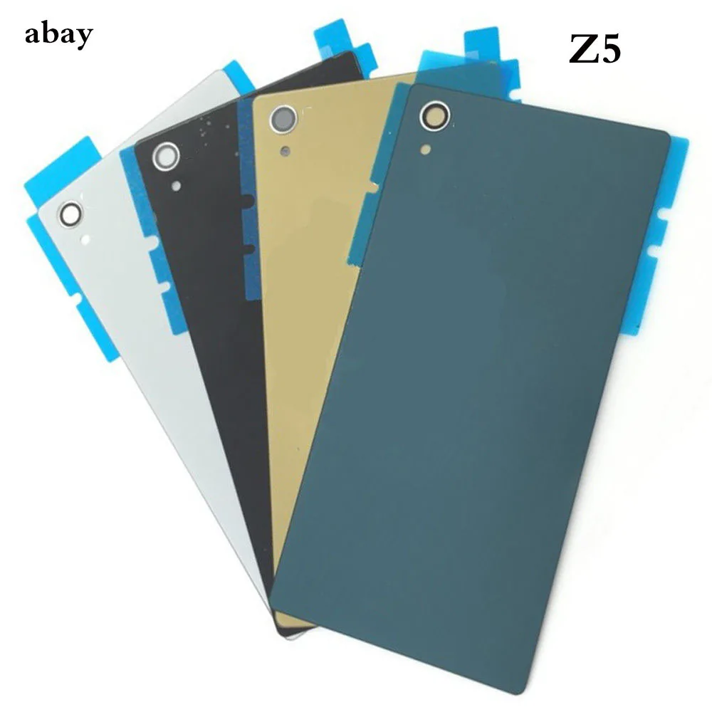 Стеклянная задняя крышка корпуса для Sony Xperia Z5 E6603 E6633 E6653 E6683 батарейного отсека с