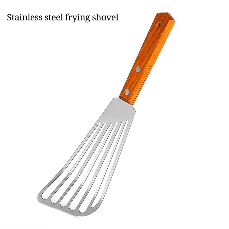 

Нескользящая лопатка для жарки из нержавеющей стали, лопатка для стейков, кухонная посуда, которая очень подходит для повседневного исполь...