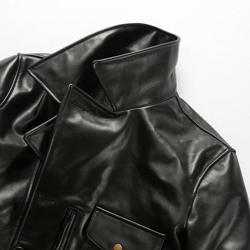 Быстрая доставка новинка осенне зимняя мужская куртка из коровьей кожи