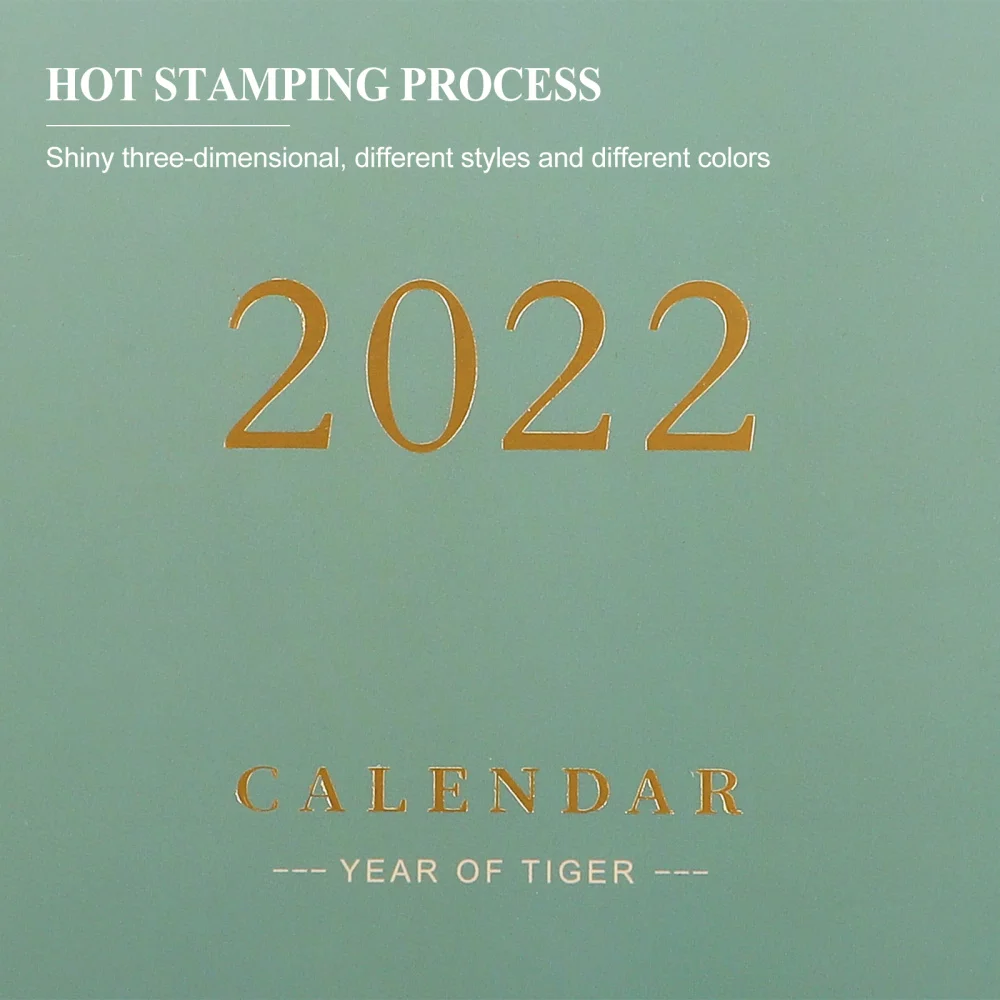 

2PCS Desktop 2022 Calendar Table Paper Coil Calendar Yearly Agenda Planner