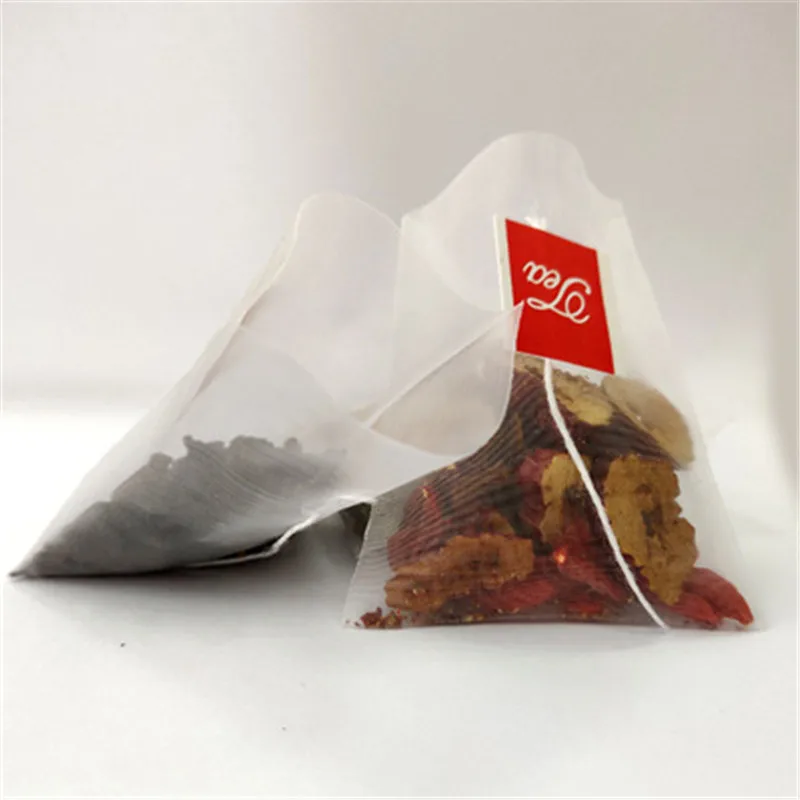 Sliming Jasmine Empty Teabags Heat Seal Bags Disposable Nylon Tea Bags 200pcs
