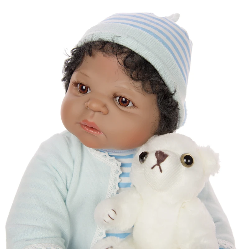 

55cm Reborn Baby Doll Soft Silicone Body Newborn Appease Playmate Soothing Kids Toys Simulation Doll Christmas Gifts