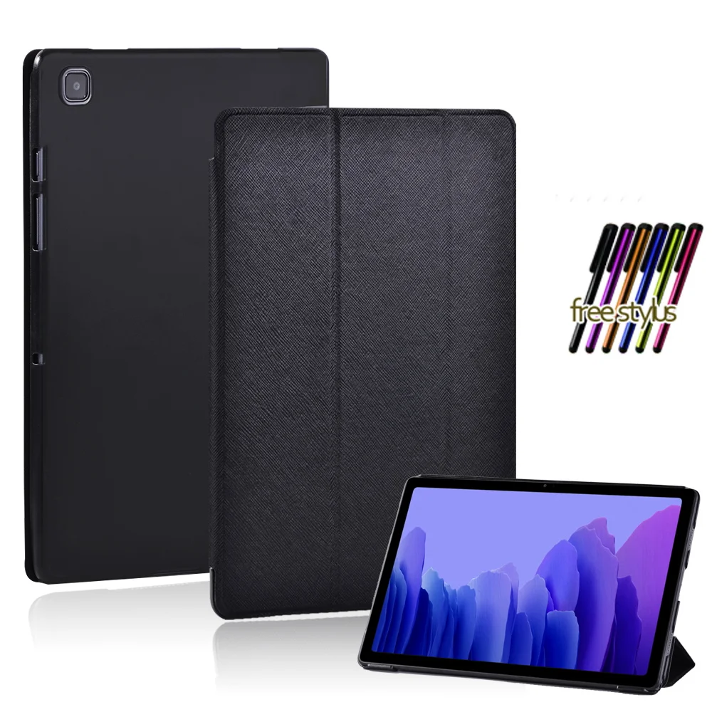 

Tablet Case for Samsung Galaxy Tab A7 T500 T505 10.4/A7 LITE 8.7"/Tab A 10.1 T510 T515 - Black Tri-fold Stand Folio Cover Case