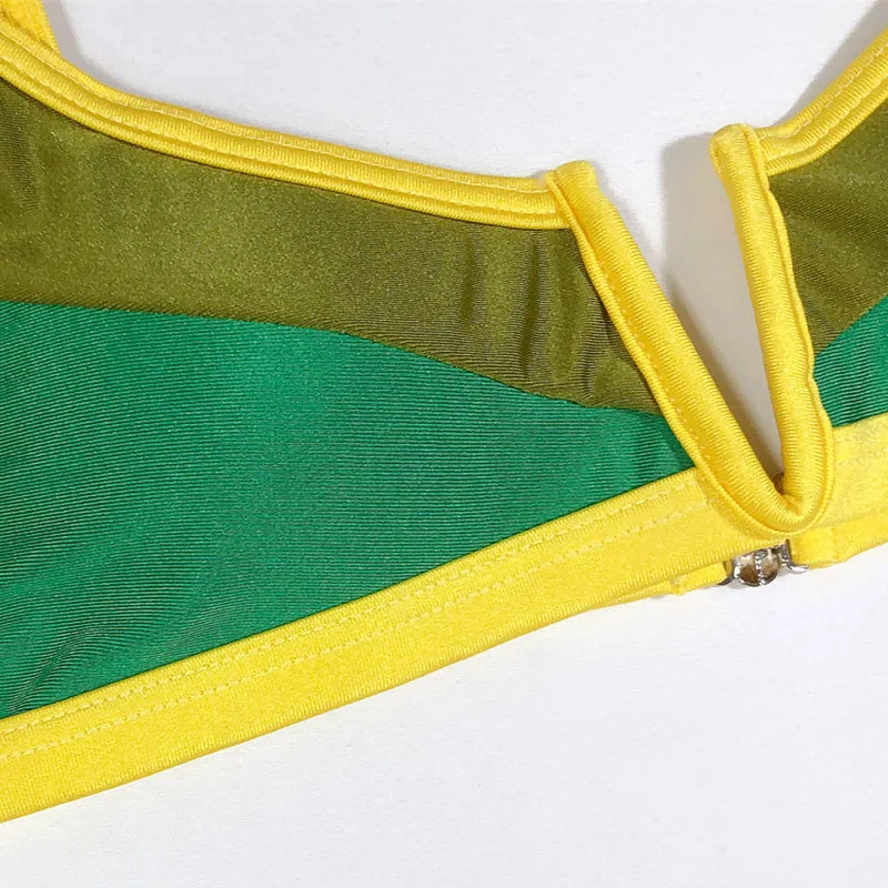 Женский купальник бикини Forefair с высокой талией и v образным вырезом Модный