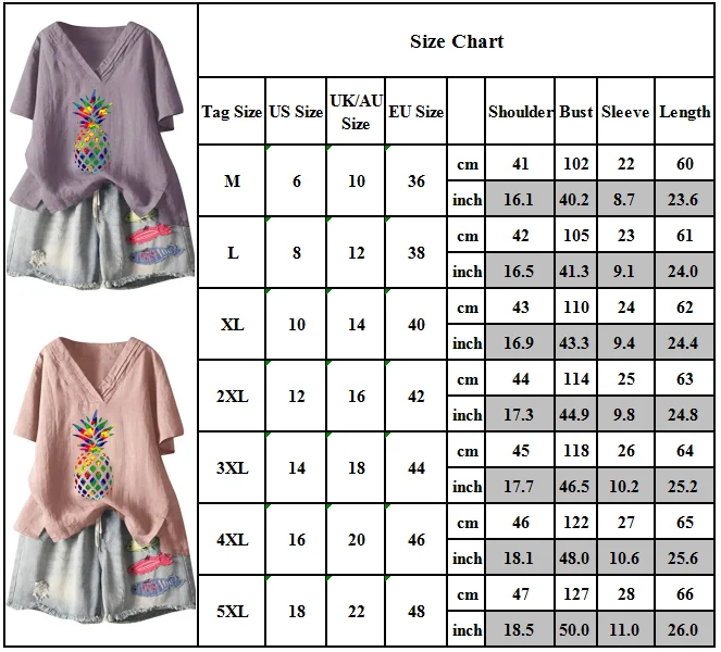 

Women t Shirt Summer 2021 Pineapple Print Short Sleeve T Shirt Casual Ladies Tops Loose Clothing Women Tops