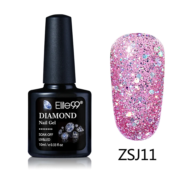 ZSJ11 Elite99 термальный ультратонкий блеск 3 цвета личная гигиена меняющийся цвет Снежинка температурный гель для изменения цвета ногтей - Цвет: ZSJ11