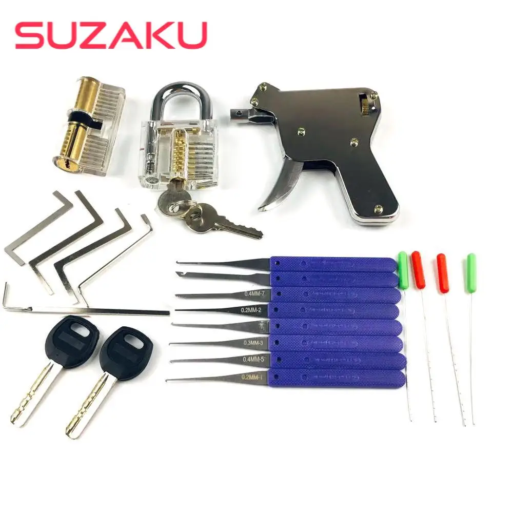 2 шт. прозрачный замок с фиксатором инструмент пистолет 1 для извлечения