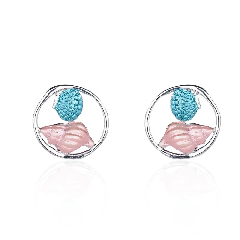 Женские свадебные серьги гвоздики Cring Coco модные роскошные в форме ракушки