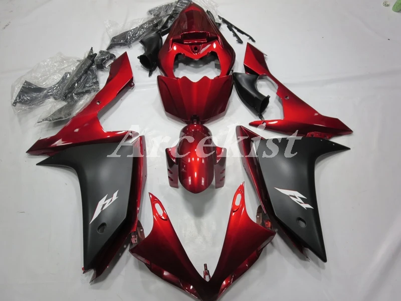 

Новый комплект обтекателей из АБС-пластика под давлением для YAMAHA YZF-R1 R1 2007 2008 07 08, комплект обтекателей красного, черного и матового цвета