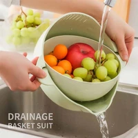 kitchen utensils drain basket fruit and vegetable basket vegetable sink retractable and rotating for easy cleaning
