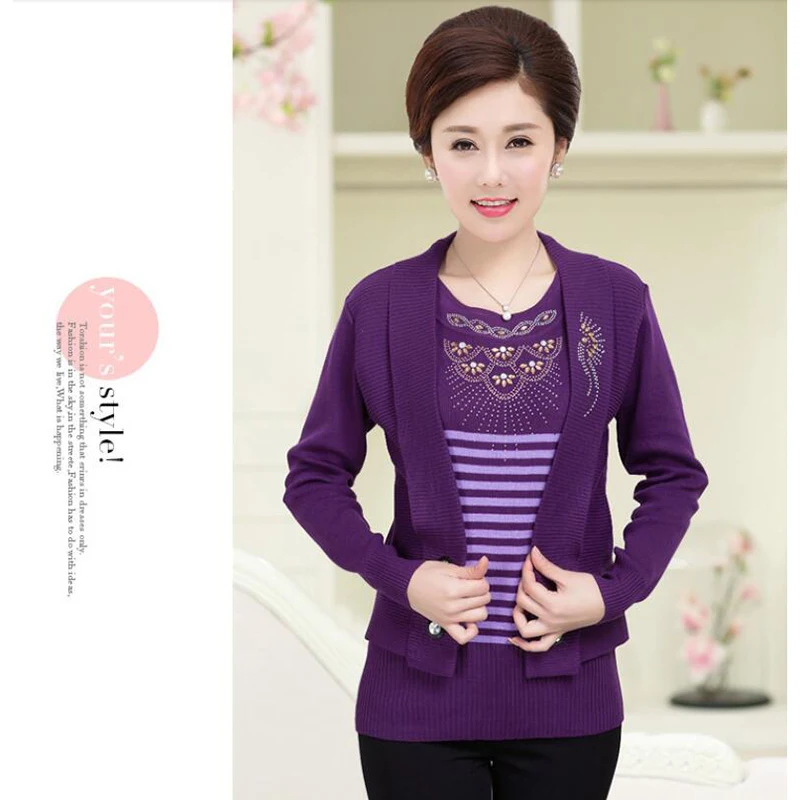 Женский свитер для среднего и пожилого возраста пуловер новинка 2020 весенний