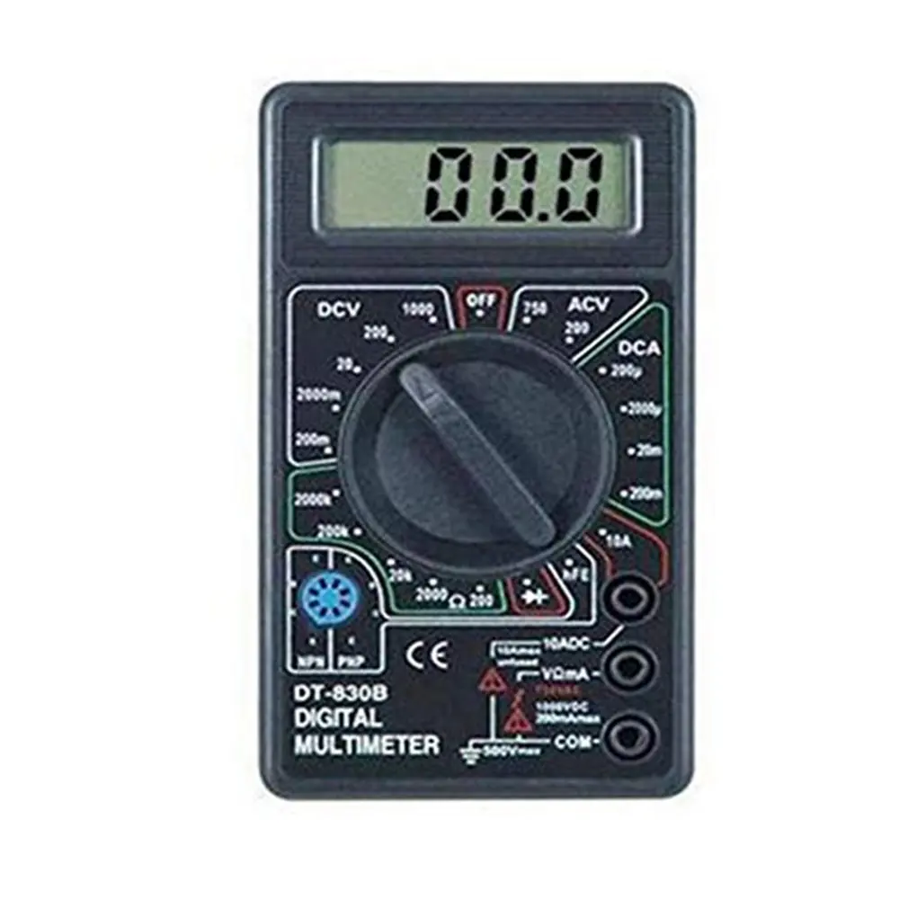 DT830B Профессиональный цифровой мультиметр с ЖК-дисплеем тестер Измеритель AC DC
