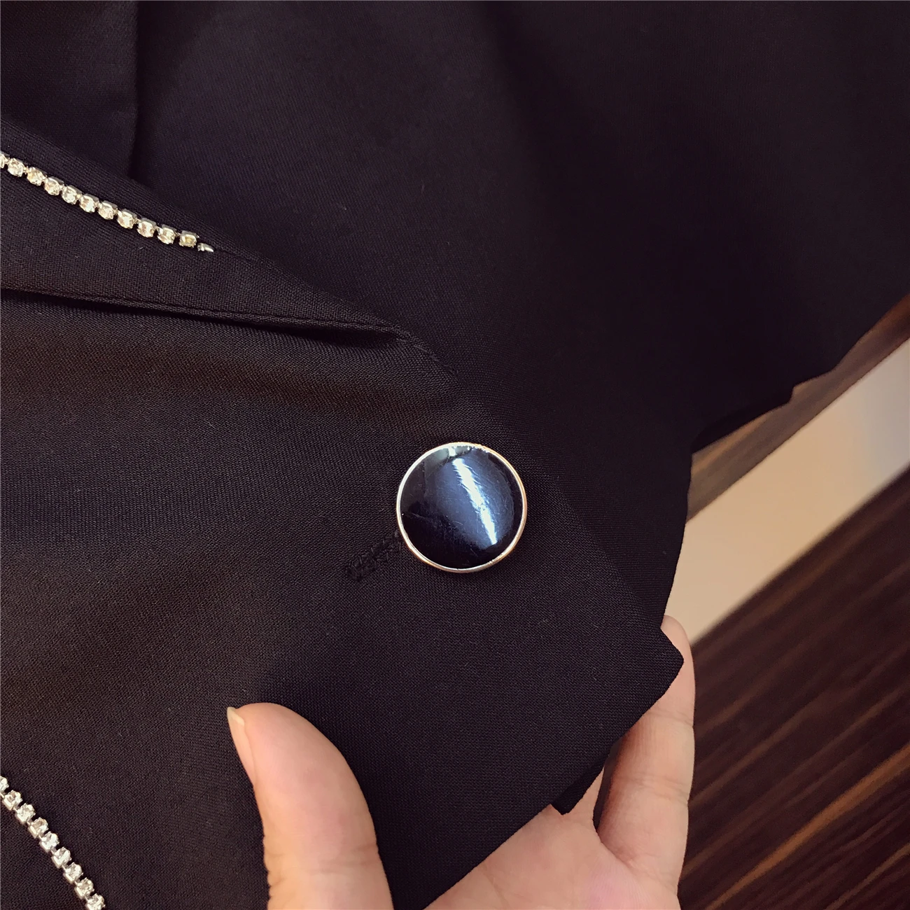 Autumn Outfit Blazer Sets Women High-end Drill Diamond Lapel Short Jacket + Casual Broad-legged Shorts Two-piece Suit Femme | Женская