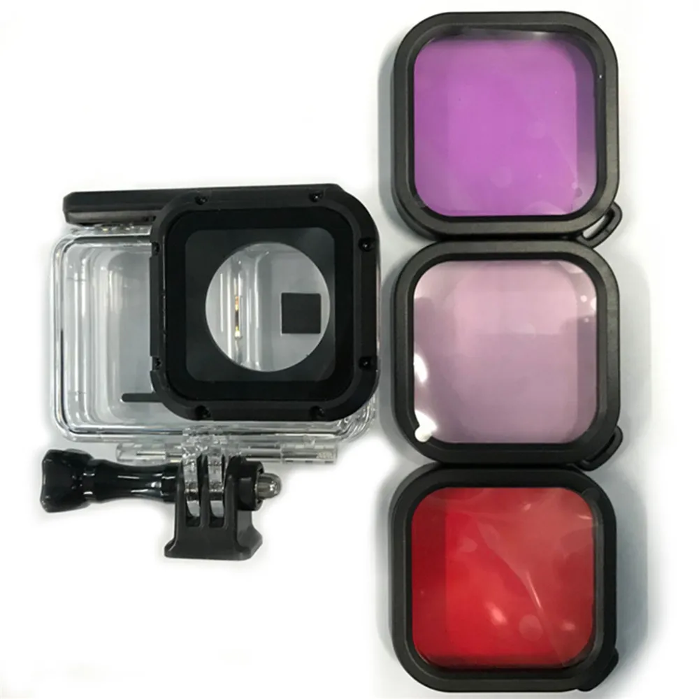 

Underwater Protective Housing Dive Case Waterproof Shell IPX8 60M with Filters for Insta360 ONE R 1-Inch Edition Camera Case