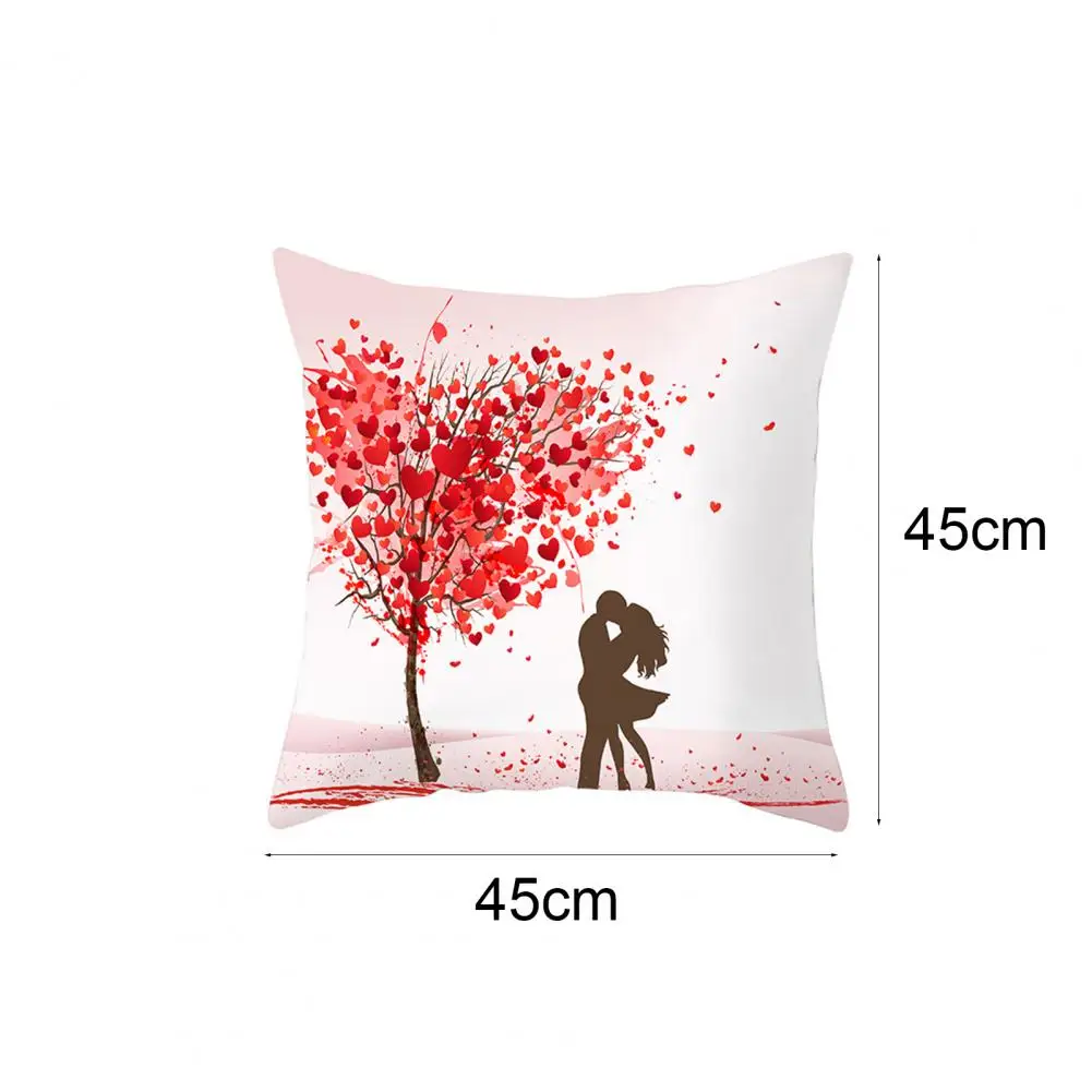 

Pillow Cover Cushion Cover Invisiable Zipper All-match Valentine's Day Throw Pillow Case Home Decoration