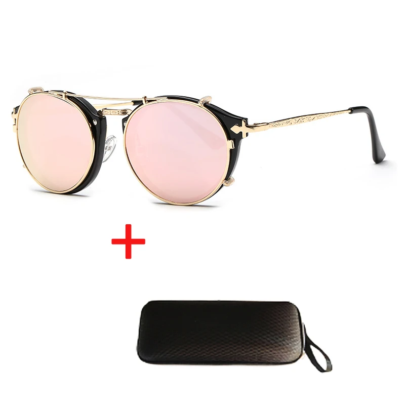 

2021 круглые металлические солнцезащитные очки стимпанк для мужчин и женщин модные очки Брендовые дизайнерские Винтажные Солнцезащитные оч...