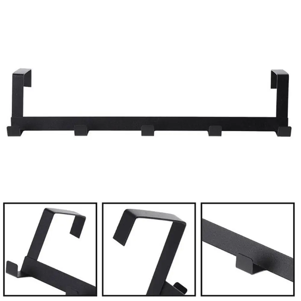 

Over the Door Hook Hanger Iron Heavy-Duty OrganizerStorage Holder Free Punching Durable Living Room Hook 5 Hooks