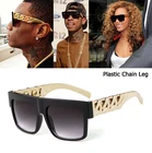 Солнцезащитные очки JackJad женские, стильные винтажные стильные солнечные очки в стиле хип-хоп, с плетеной пластиковой цепочкой, 2020