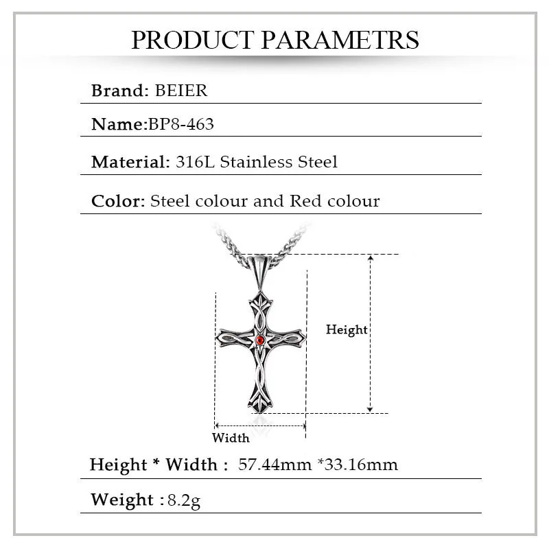 Мужская и женская цепочка-чокер BEIER ожерелье из нержавеющей стали 316L с