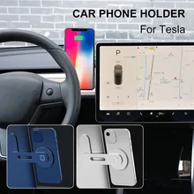 Car Phone Holder Magnetic Monitor Side Phone Mount Adjustable Monitor Expansion Bracket aluminum alloy for Tesla Model X S Y 3