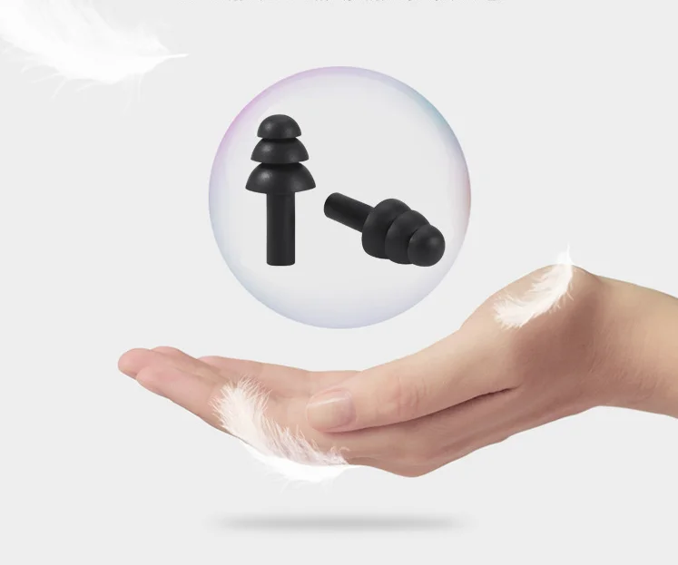 1 пара Многоразовые водонепроницаемые шумоподавляющие мягкие силиконовые