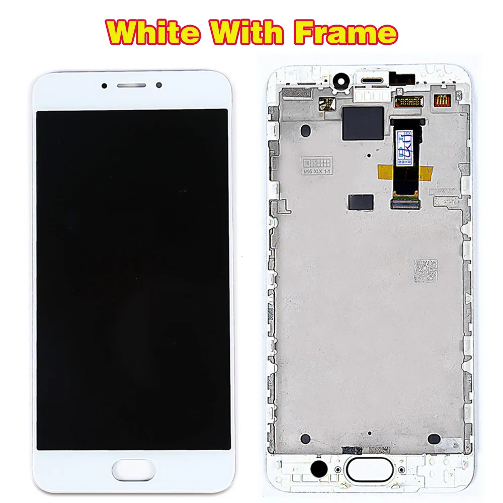 White with Frame По сделке команда 5,5 дюймов ЖК-дисплей для Meizu MX6 1920*1080 кодирующий преобразователь сенсорного экрана в сборе рамка с бесплатными инструментами и закаленным стеклом - Цвет: White with Frame