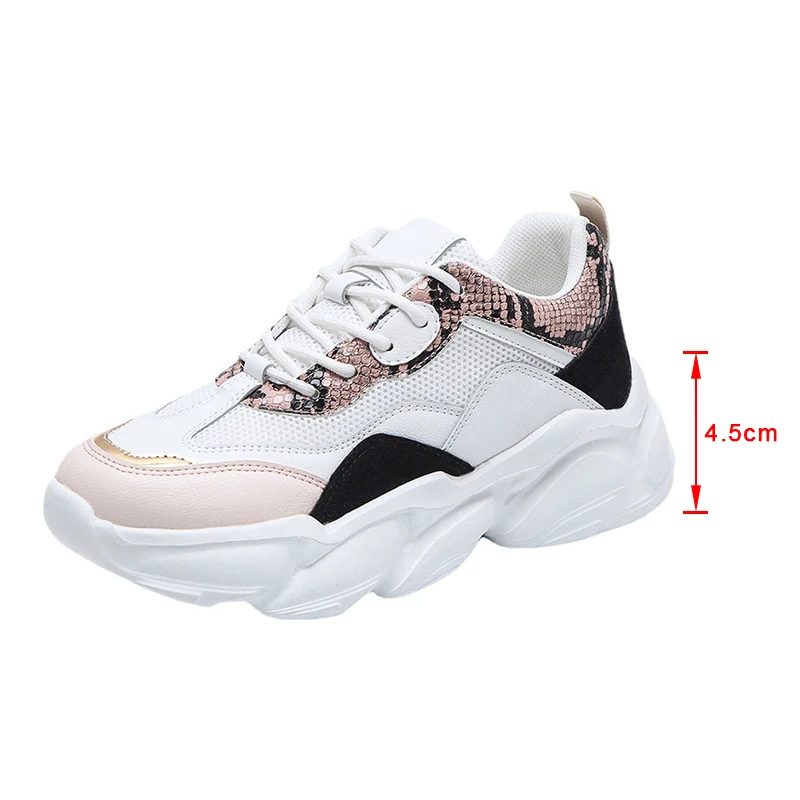 

Women's Casual Comfortable Shoes Thick Bottom Mesh Ladies Lace Up Shoe Platform Women Vulcanized Shoes Female Footwear 2021 New