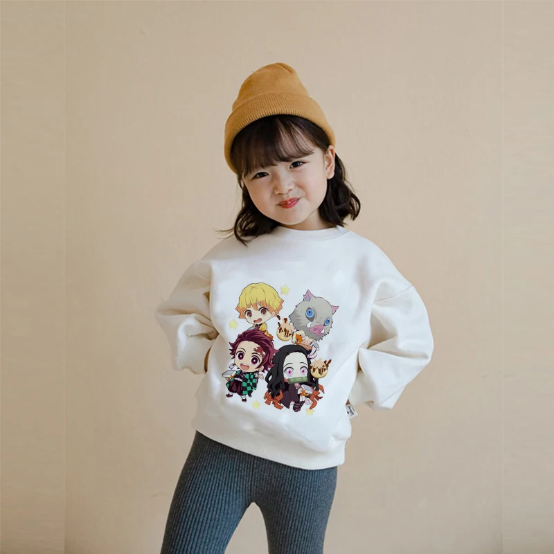 

Demon Slayer Sweater Sweatshirt Wimter 2021 New Children's Clothing Anime Loose Casual Clothes Young Children For Boys Cute