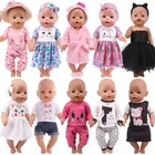 Кукла Детская одежда Котенок платье с мультяшным рисунком обувь подходит 18 дюймов американский и 43 см Кукла реборн Новорожденный ребенок OG девочка игрушка кукла