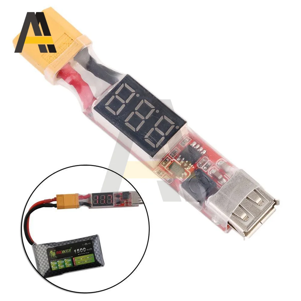 2S к 6S Lipo Battery XT60 Plug USB 2A адаптер для зарядного устройства 5V LCD plug батареи пульт