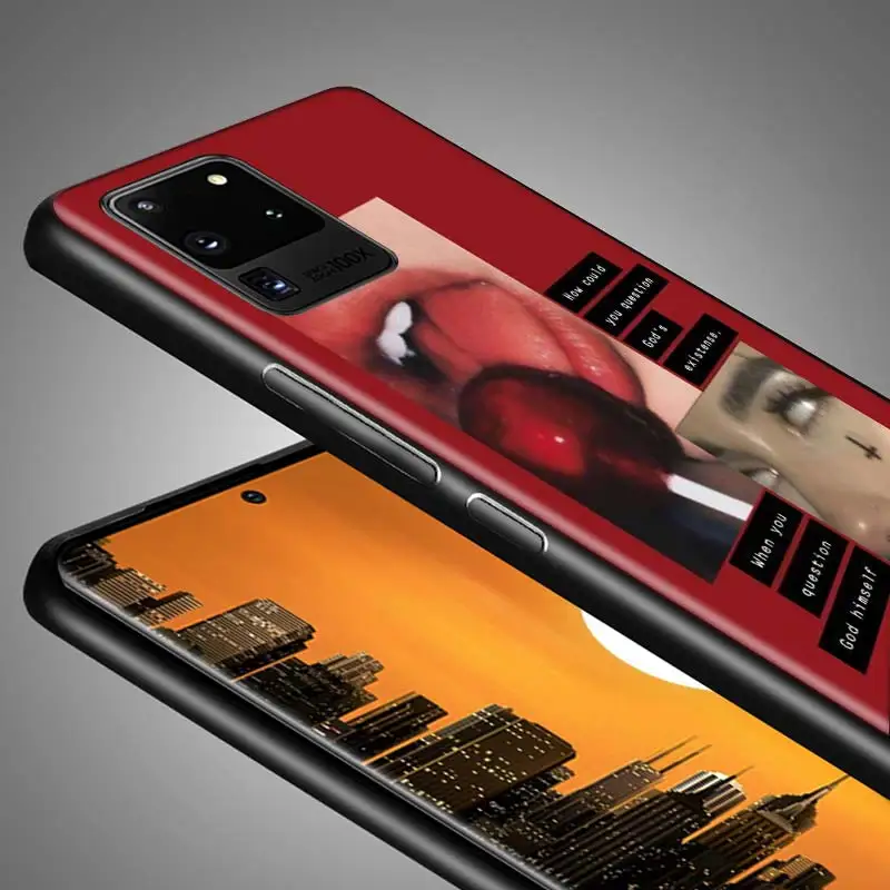 

Silicone Cover Retro Red Pattern Art Aesthetic for Samsung S20 Ultra Plus A91 A81 A71 A51 5G A41 A31 A21 A21S A11 A01 Phone Case