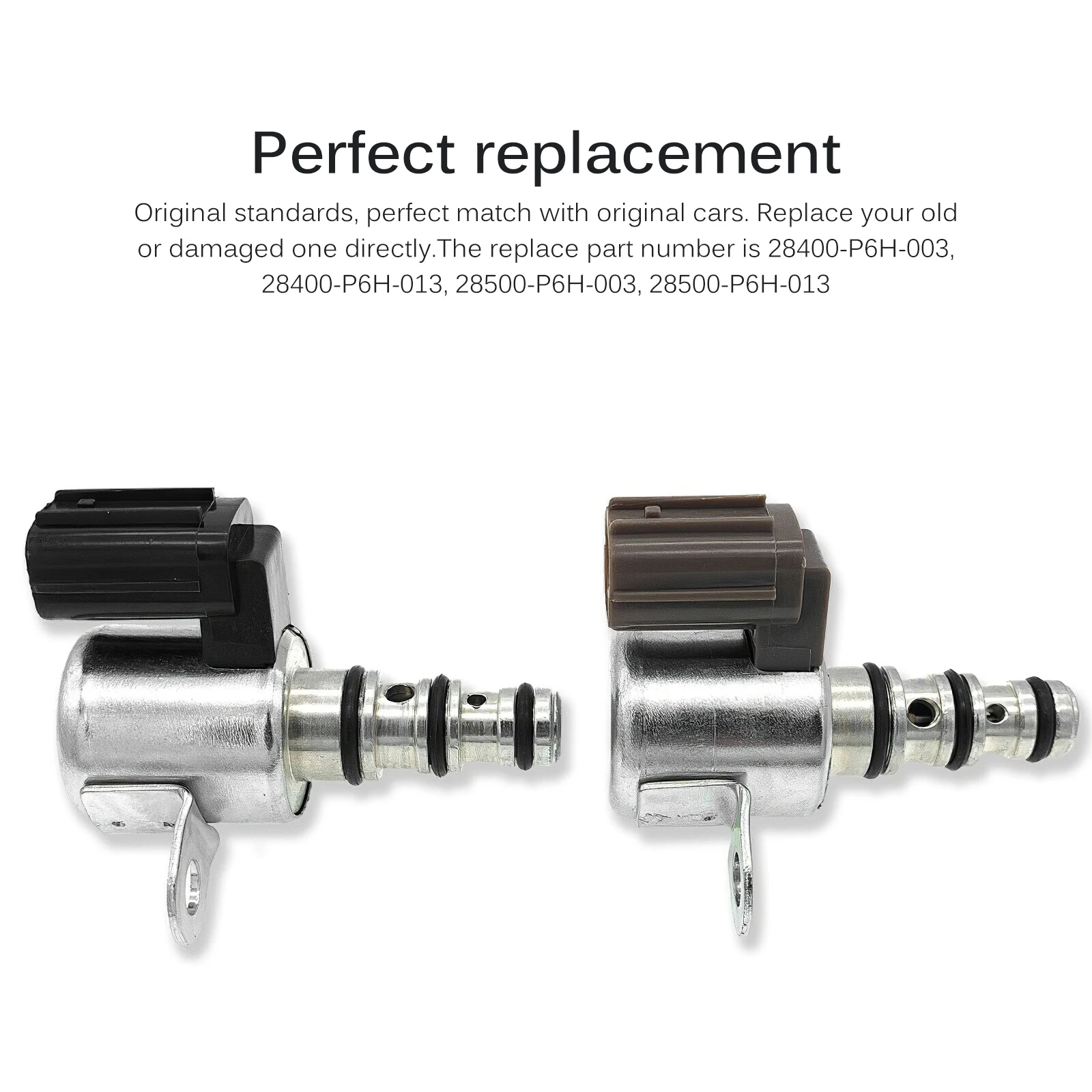 

2pcs Transmission Solenoids Shift Solenoids Kit Shift Aluminum Control Accessory Replacement for Honda 28400-P6H-013