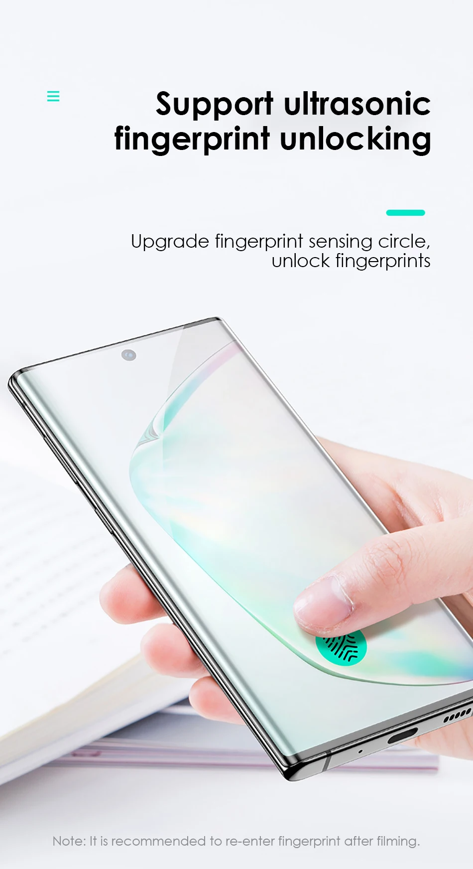 Benks XPRO пленка из закаленного стекла 0,3 мм для samsung Note 10 Plus 10+ 3D изогнутая защитная пленка AGC HD прозрачная стеклянная пленка