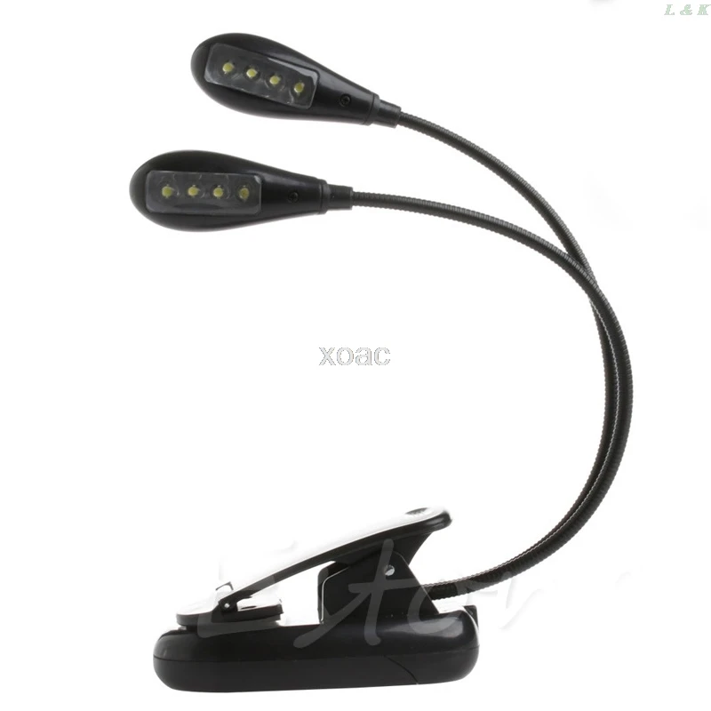 Светодиодная настольная лампа для чтения книг яркий двойной гибкий Регулируемый