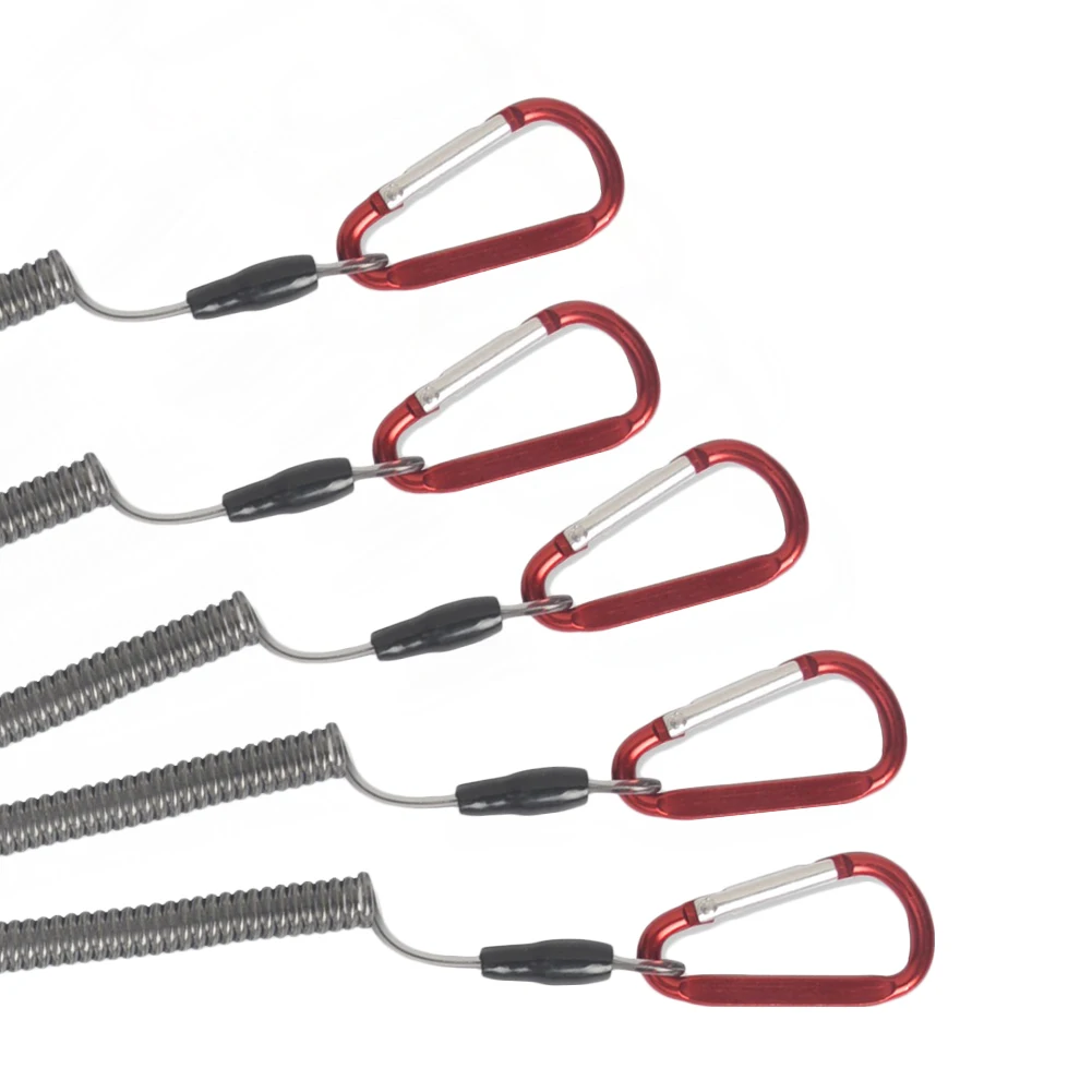 

1pcs/6pcs Fishing Coiled Lanyard Multicolor Safety Boating Ropes Kayak Secure Pliers Lip Grips Tackle Fish Tools