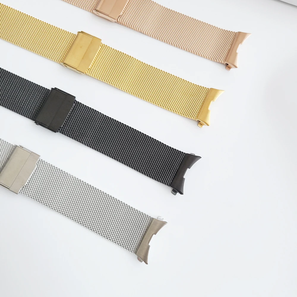 No Gap Curved end Milanese Strap For Samsung Galaxy Watch 4 Classic 46mm 42mm/44mm 40mm Replacement Bracelet Watchbands