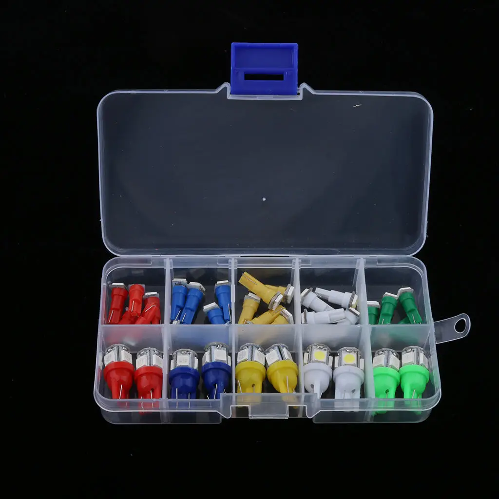 

40pcs 30 XT5+10 XT10 Colorful LED Dashboard Gauge Panel Interior Light Bulbs