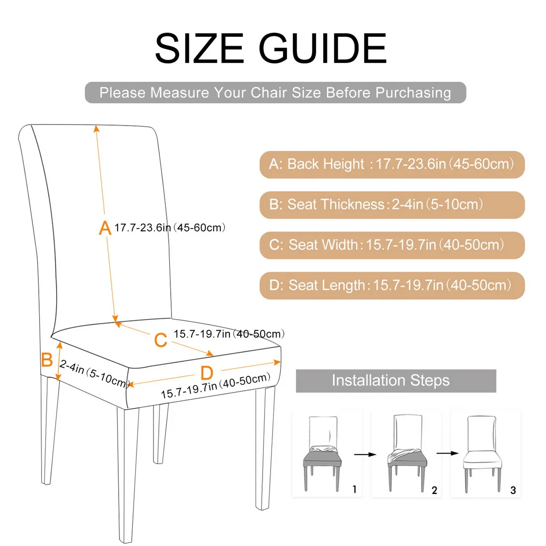 

Jacquard Chair Cover Protector Desk Seat Spandex Elastic Cushion Covers Slipcover Case For Sofa Armchairs Dining Room Home