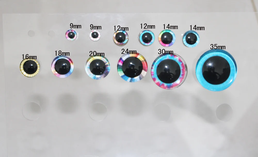 100 шт F13B 9MM 35MM 3D новая очаровательная игрушка безопасные глаза куклы + Омыватель