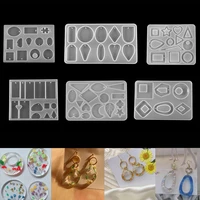 earring pendant silicone mold jewelry epoxy resin casting mould hooks for diy jewelry craft bracelet earring pendant making tool