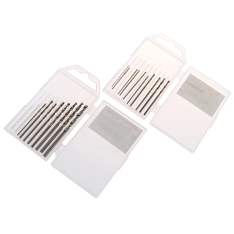 

10 шт./коробка высококачественные мини сверла из быстрорежущей стали 0,8 мм-3,0 мм набор сверл с прямым хвостовиком для печатной платы