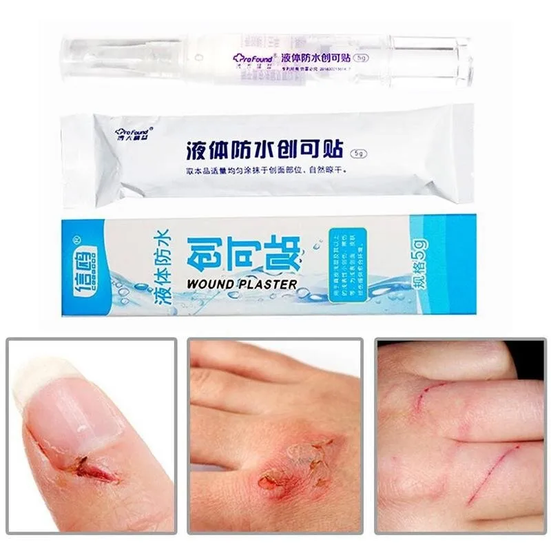 Waterproof First Aid Liquid Bandage for Small Cut Wounds Healing Gel Patch Medical Disinfecting Adhesive Hemostasis Plaster | Дом и сад