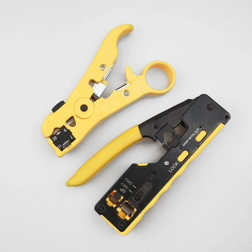 

Ethernet Cable Stripper Clamp rj45 Network Tools 4P/6P/8P Crystal Heads Cable Pliers Seven Type of Through Hole Cable Clamp