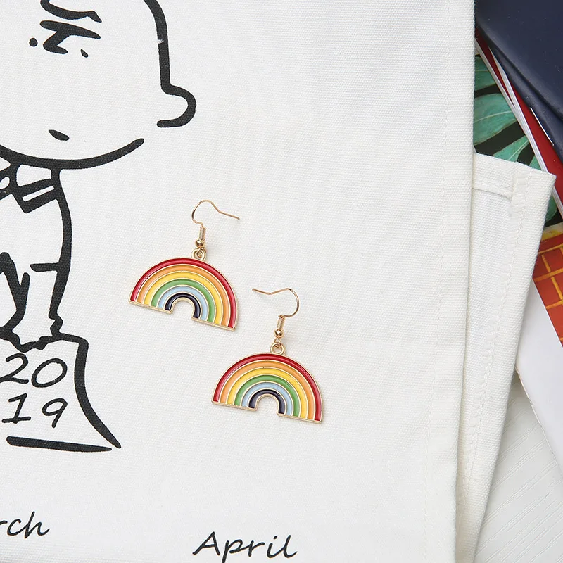 Новинка лидер продаж модные серьги капельки с увеличенной радугой для женщин 2020