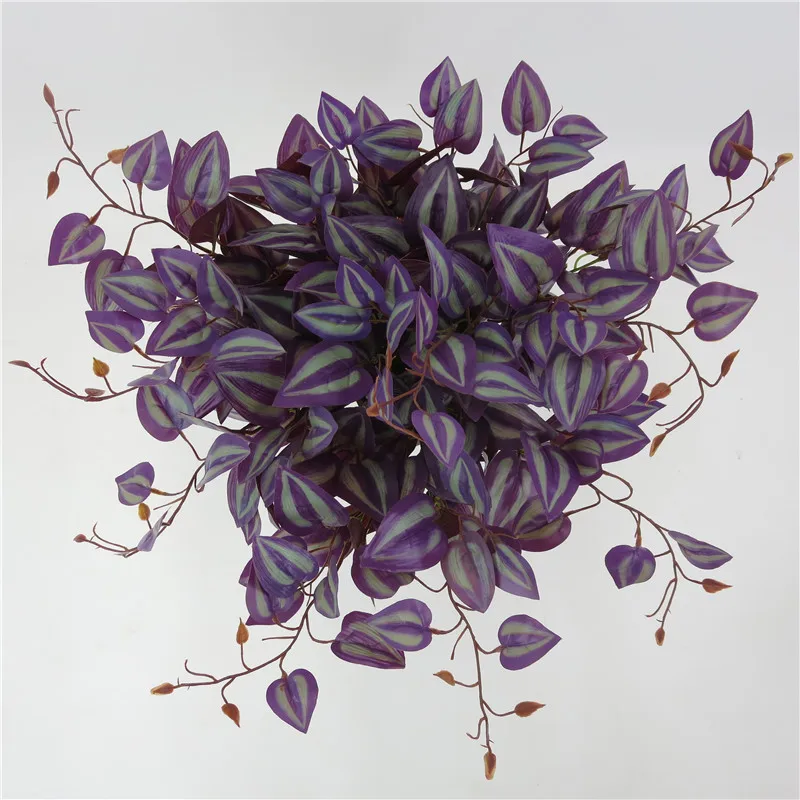 Artificial Silk Purple Eyebrow Leaves Branch For Home Wedding Party Decor Craft Multicolor Fall Vivid Fake Flower Leaf | Дом и сад