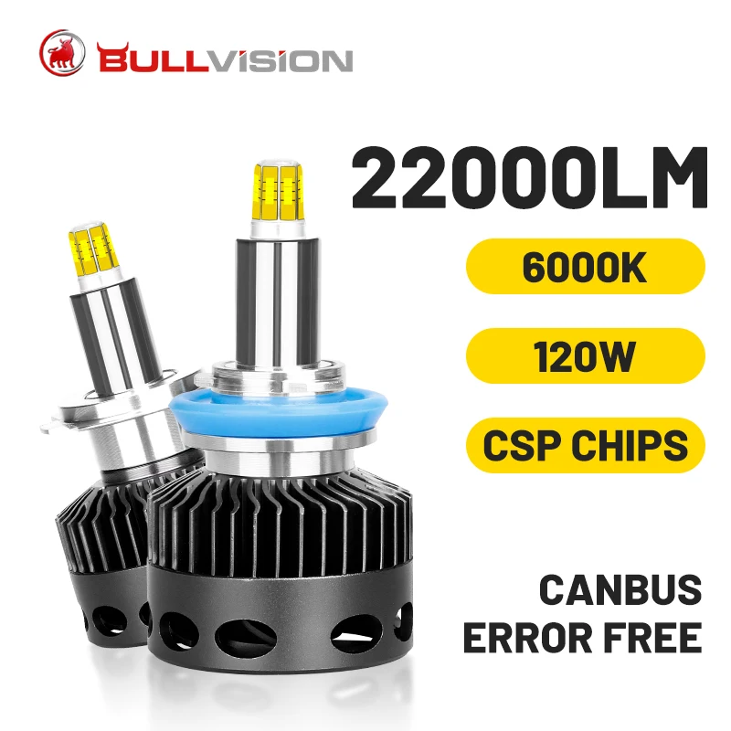 

Спрятанная светодиодная фара 22000LM, 360 градусов, CSP, H1, H11, H8, H9, 9005, 9006, HB3, HB4, дальний свет, ближний свет