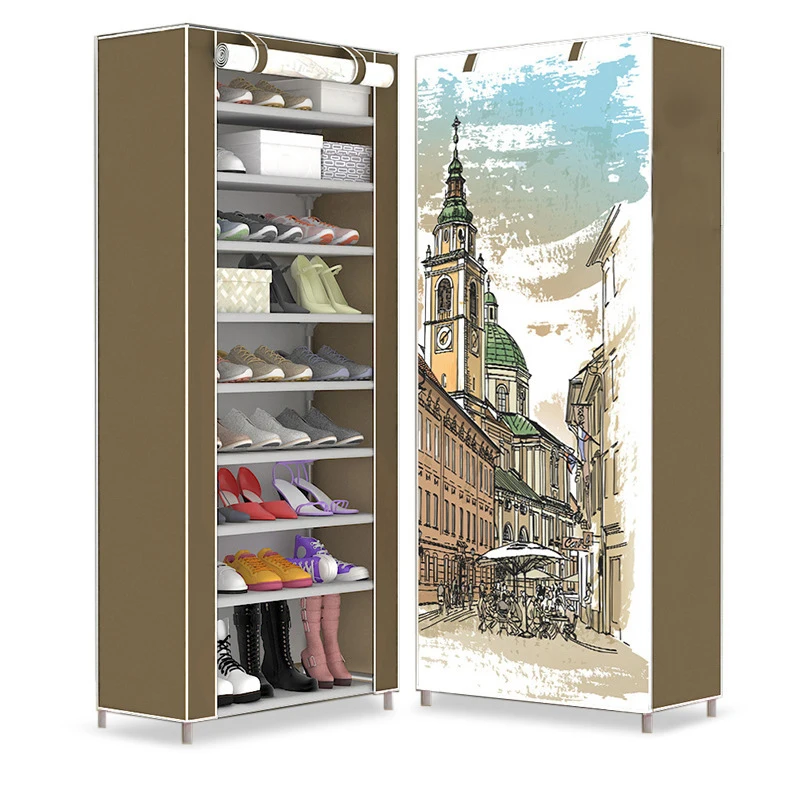 Многослойное нетканое полотно обувь стеллаж хранение обуви пыле домашний