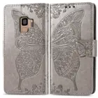Милый чехол-бабочка для Samsung Galaxy S9 (5.8in), кожаный чехол-книжка с откидной крышкой и бумажником, черный GalaxyS9 SM-G960F G960 SC-02K SCV38 9 S